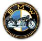 Preview: Bmw Motorrad Retro Art Design round special Glass Picture!